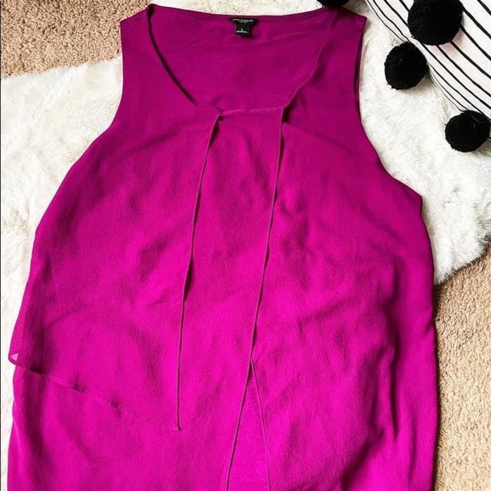 Magenta Ann Taylor Tank Blouse